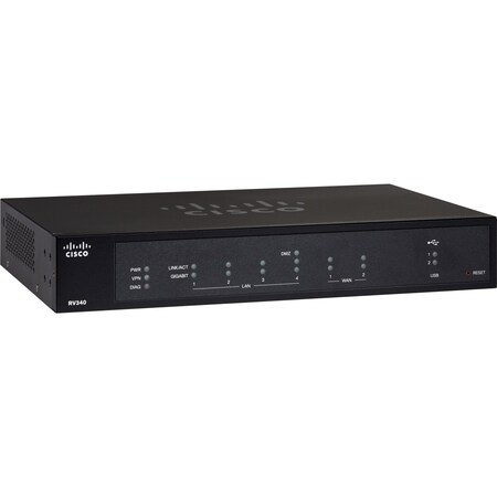 Cisco RV340 Dual WAN Gigabit Router, RV340K9NA RV340-K9-NA